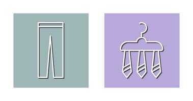 Trousers and Three Ties Icon vector