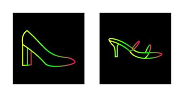 tacones y elegante icono vector