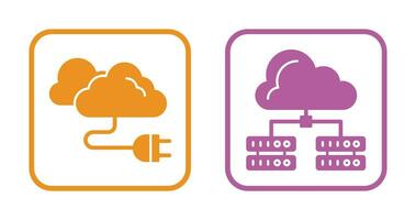 Cable and Server Icon vector