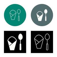 Spoon and Napkin Vector Icon