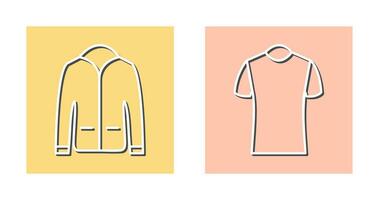 Mens Jacket and Polo Shirt Icon vector