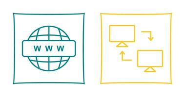 Sharing Systems and World Wide Icon vector