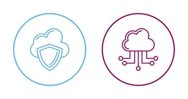 Cloud Computing and Shield Icon vector