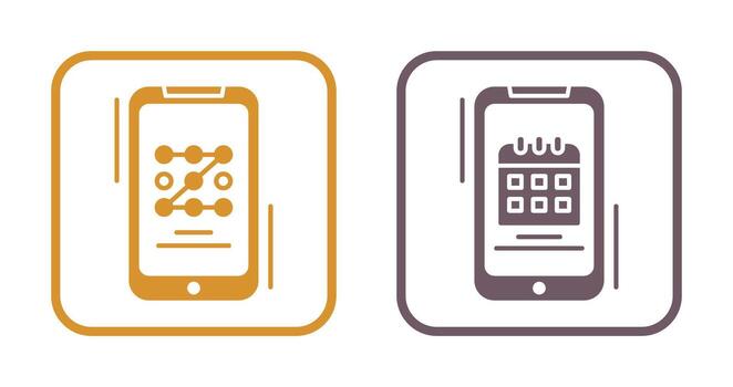 modelo código y calendario icono vector