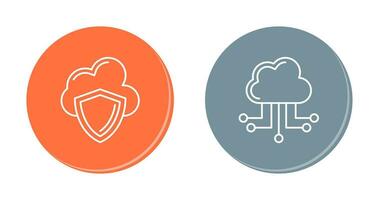 Cloud Computing and Shield Icon vector