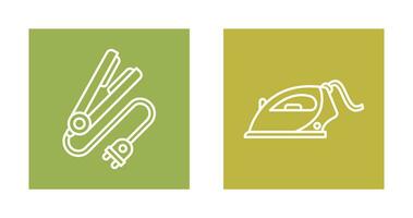 Hair iron and Laundry Icon vector