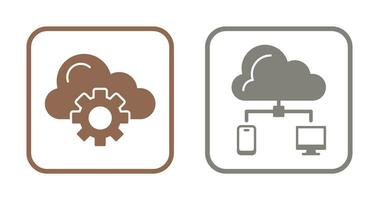 Cloud Computing and Cloud  Icon vector