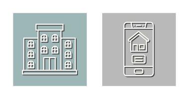 Apartment and Application Icon vector