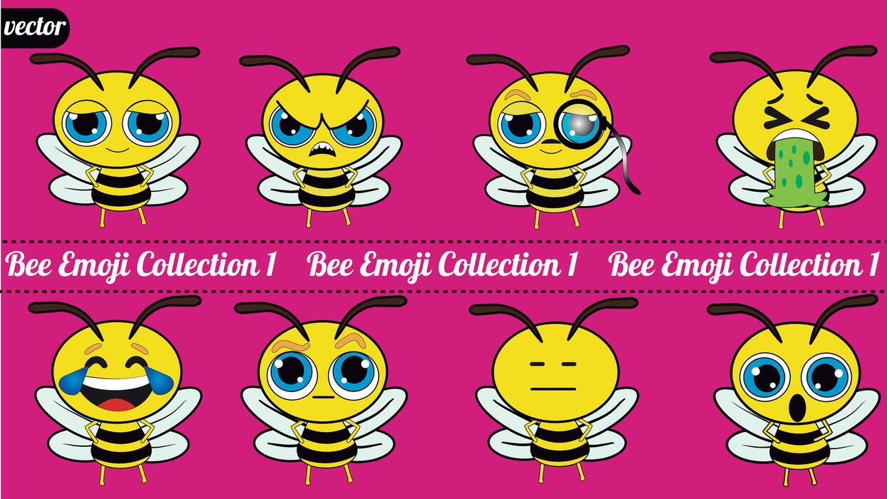 Bee Emoji Vector Art, Icons, and Graphics for Free Download