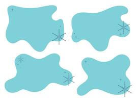 Abstract set winter backgrounds with copy space for text and Snowflakes. Vector templates