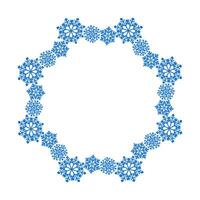 Decorative snowflake frame. Winter vector illustration background