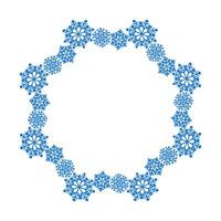 Decorative snowflake frame. Winter vector illustration background