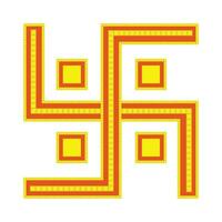 Sathiya symbol in orange and yellow color vector