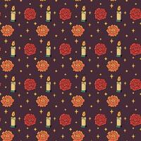 Day of The Dead vector seamless pattern