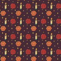 Day of The Dead vector seamless pattern