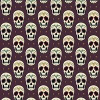 Day of The Dead vector seamless pattern