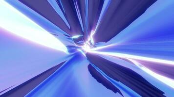 Warp tunnel wormhole moving in hyperspace, abstract blue energy vortex flying. Wormhole right in time and space.  Black hole, vortex hyperspace tunnel. 4k 3D render. Seamless loop abstract background video