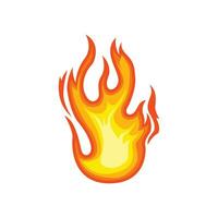 fuego icono vector logo diseño