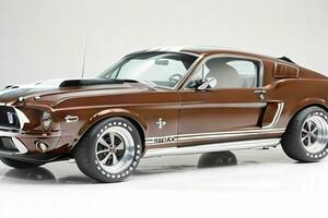 1968 Ford Mustang Shelby GT500.  AI Generative Pro Photo