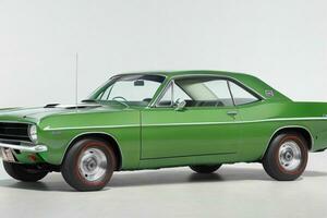 1966 Plymouth Barracuda car. AI Generative Pro Photo