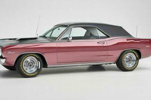 1966 Plymouth Barracuda car. AI Generative Pro Photo