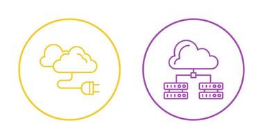 Cable and Server Icon vector