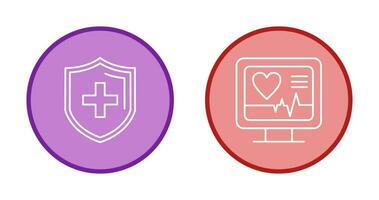 Protection and Plus Icon vector