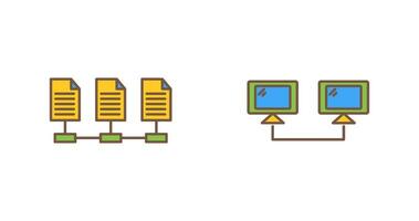 Connectesd Systems and Network Files Icon vector