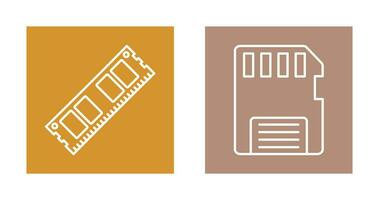 Ram and Memory Card Icon vector