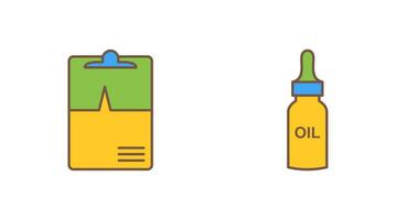 Clipboard and Oil Icon vector