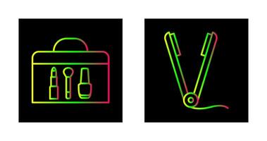 Cosmetics and Straightener Icon vector