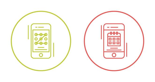 modelo código y calendario icono vector