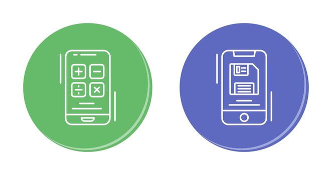 Calculator and Backup file Icon vector