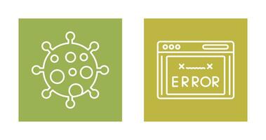 Virus and Error Code Icon vector