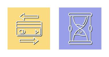 Transaction and Hourglass Icon vector