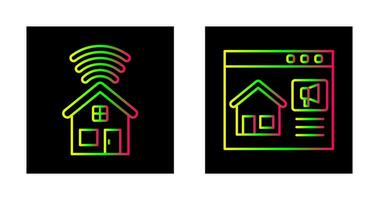 Smart house and Marketing Icon vector