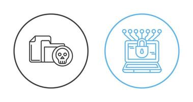 Infected File and Money Hacking Icon vector