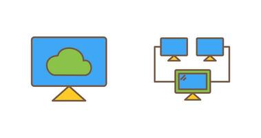 Cloud Systems and Connected   Icon vector