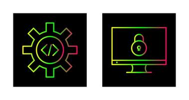 code optimization and closed access  Icon vector