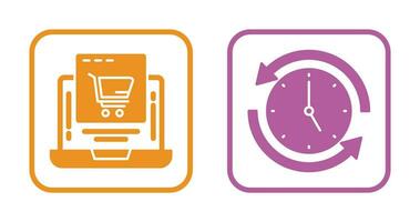Add to Cart and Run time Icon vector