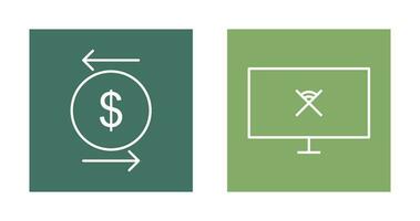 transaction and disconnected network  Icon vector