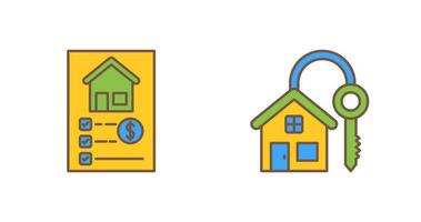 List and House Icon vector