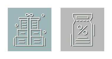 Gift Box and Discount Voucher Icon vector