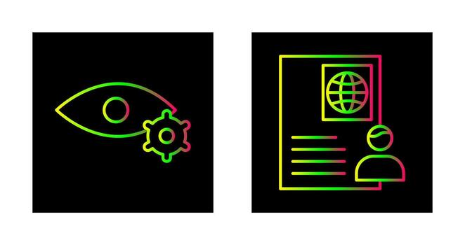 ver ajuste y global perfil icono vector