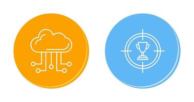 Cloud Computing and Target Icon vector