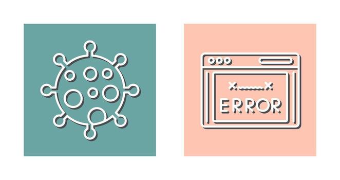 Virus and Error Code Icon vector