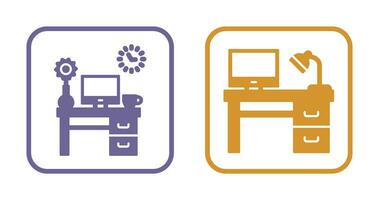 Work Table and Workplace Icon vector