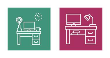 Work Table and Workplace Icon vector