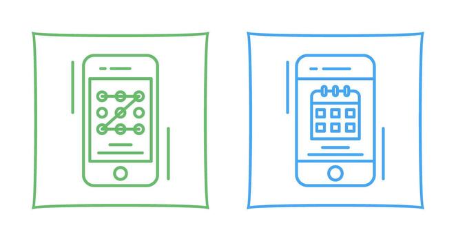 modelo código y calendario icono vector