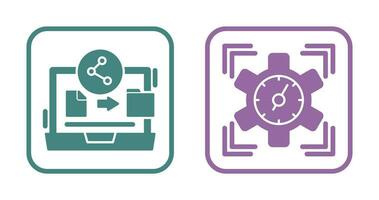 File Share and SEO Performance Icon vector